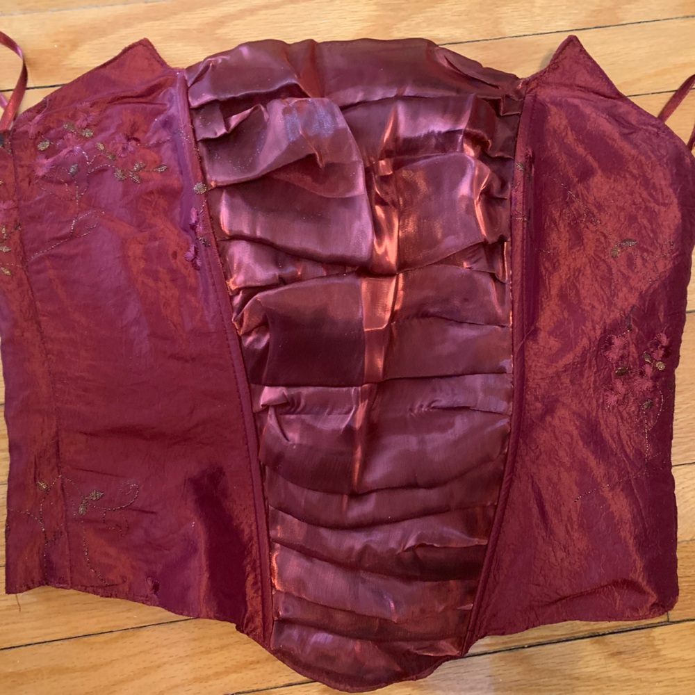 Elegant Burgundy corset top